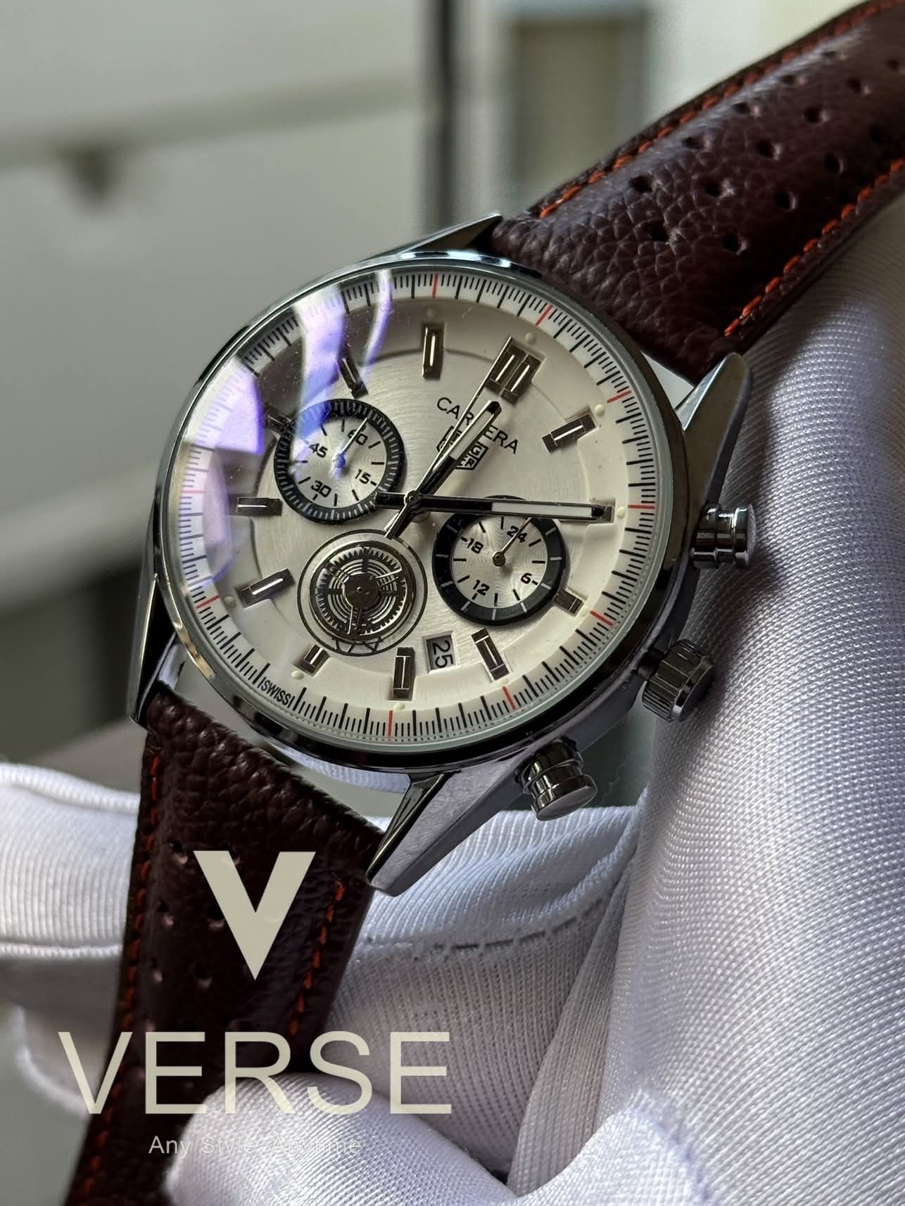 Tag belt 3 chrono brown new