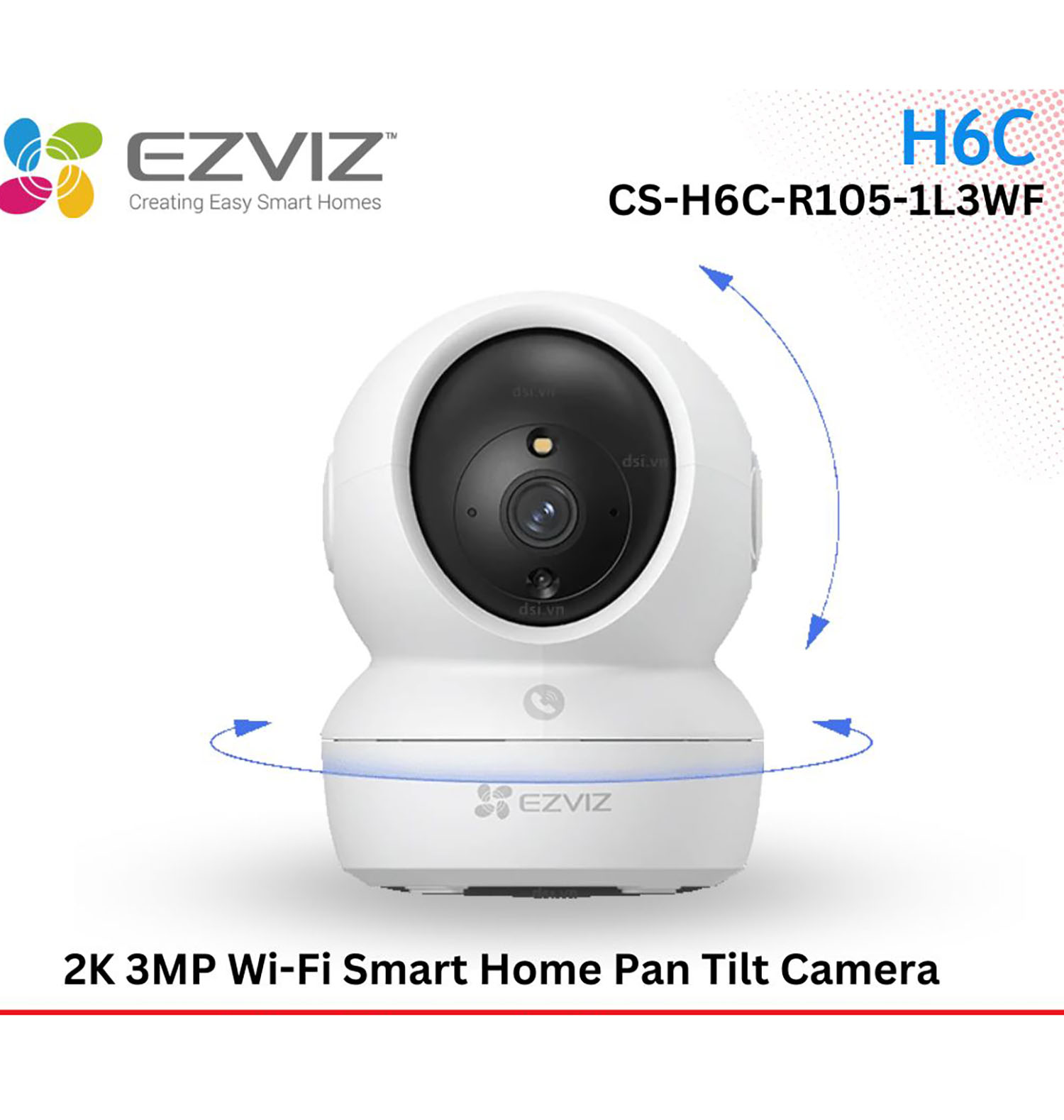WiFi IP Camera Ezviz H6C Pro 2K | Live Audio 512Gb Supported_img_3