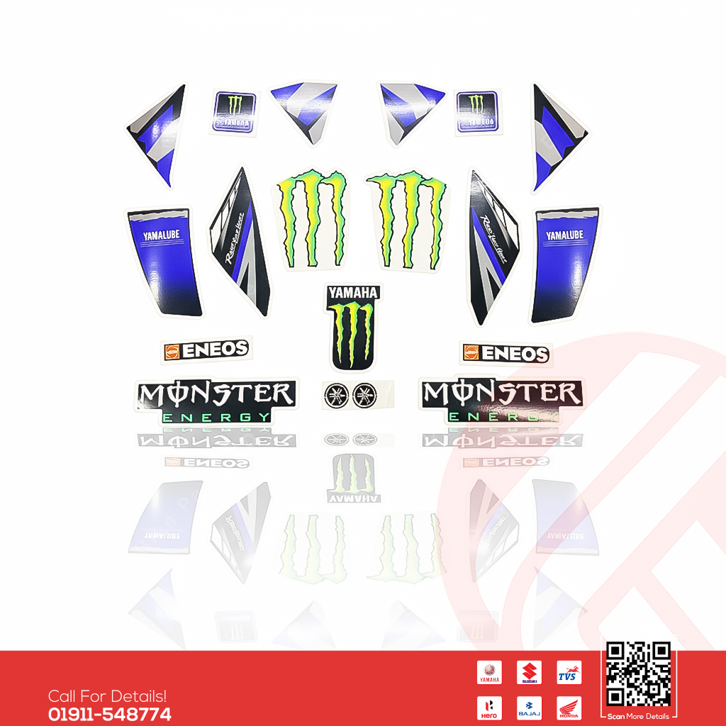 Full Set Sticker for Yamaha MT 15 V2 (Monster) bike.
