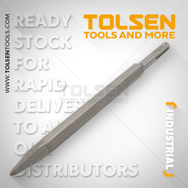 TOLSEN SDS Plus Pointed Chisel (14 x 250mm), Industrial Grade 75440_img_3