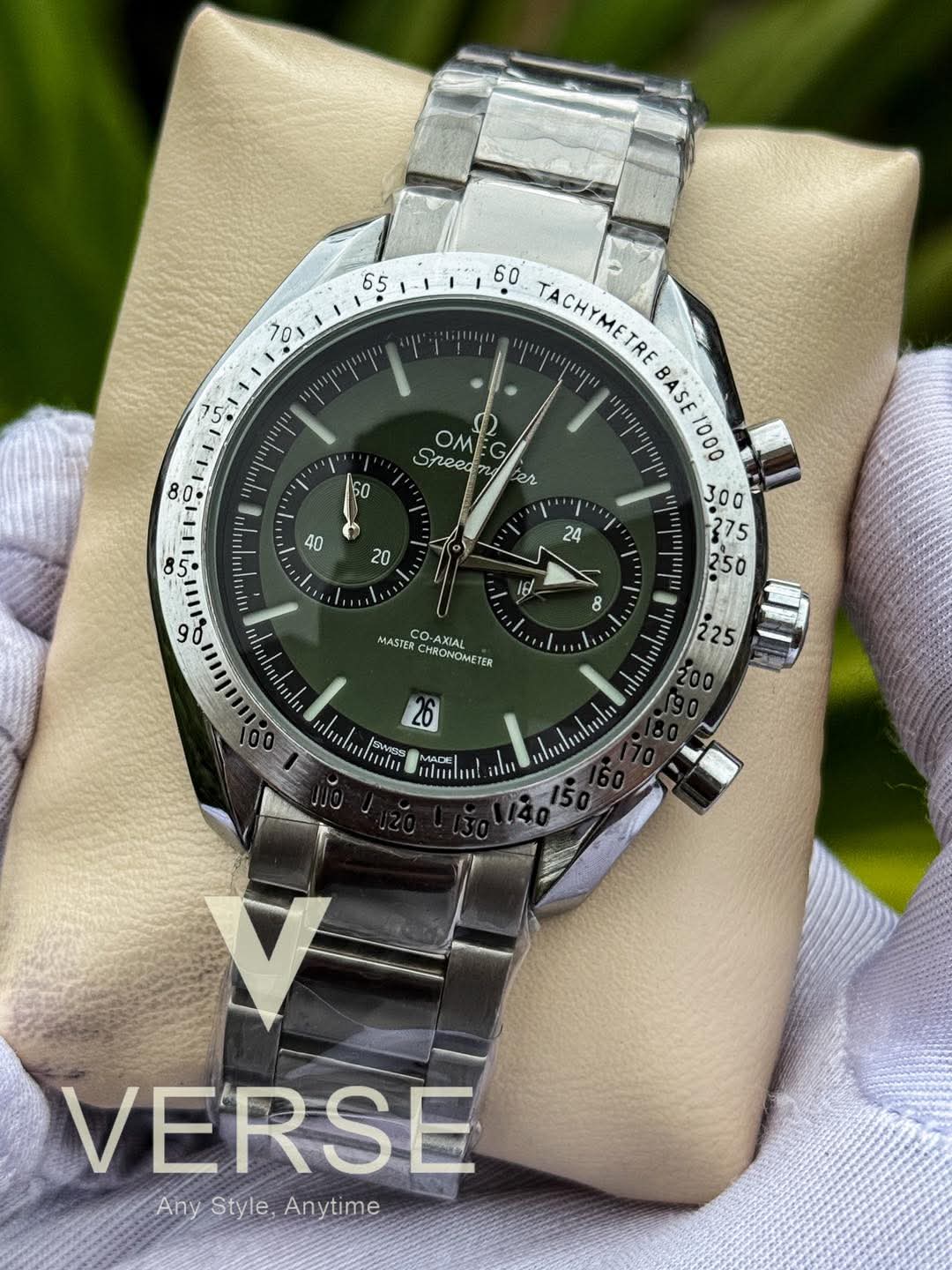 Omega Speedmaster 57 chain green dial