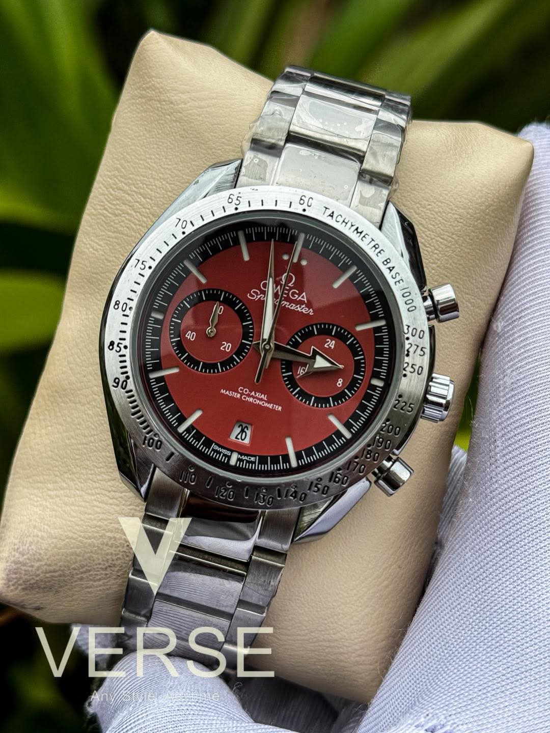 Omega Speedmaster 57 chain red dial