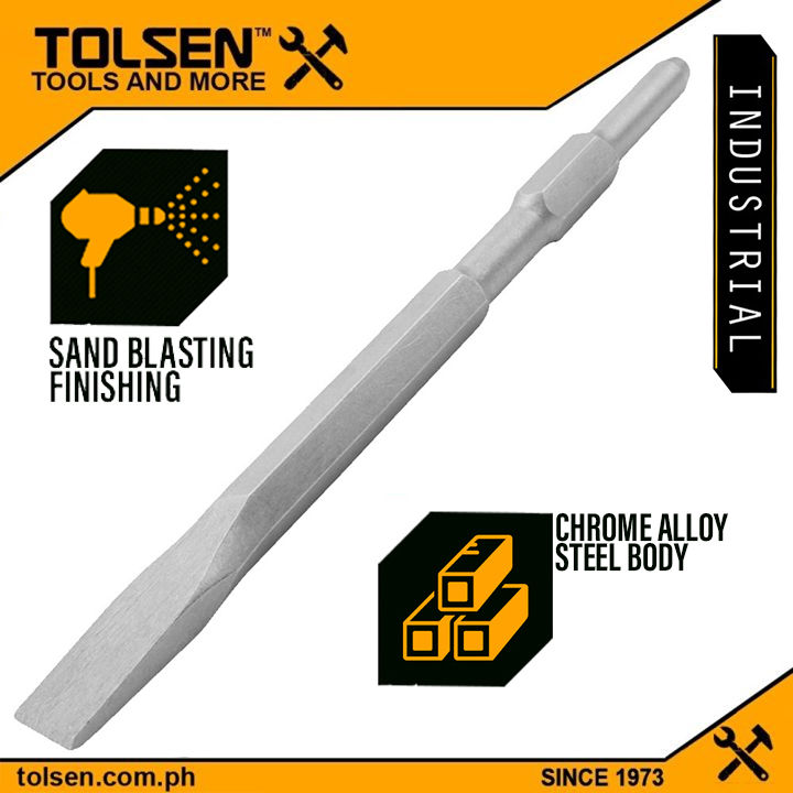 TOLSEN Hex Flat Chisel (17x280x25mm) Industrial quality Model: 75451_img_2