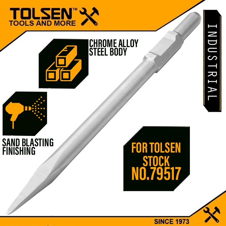 TOLSEN Hex Point Chisel (30x410mm) Industrial Grade, Model: 75454_img_2