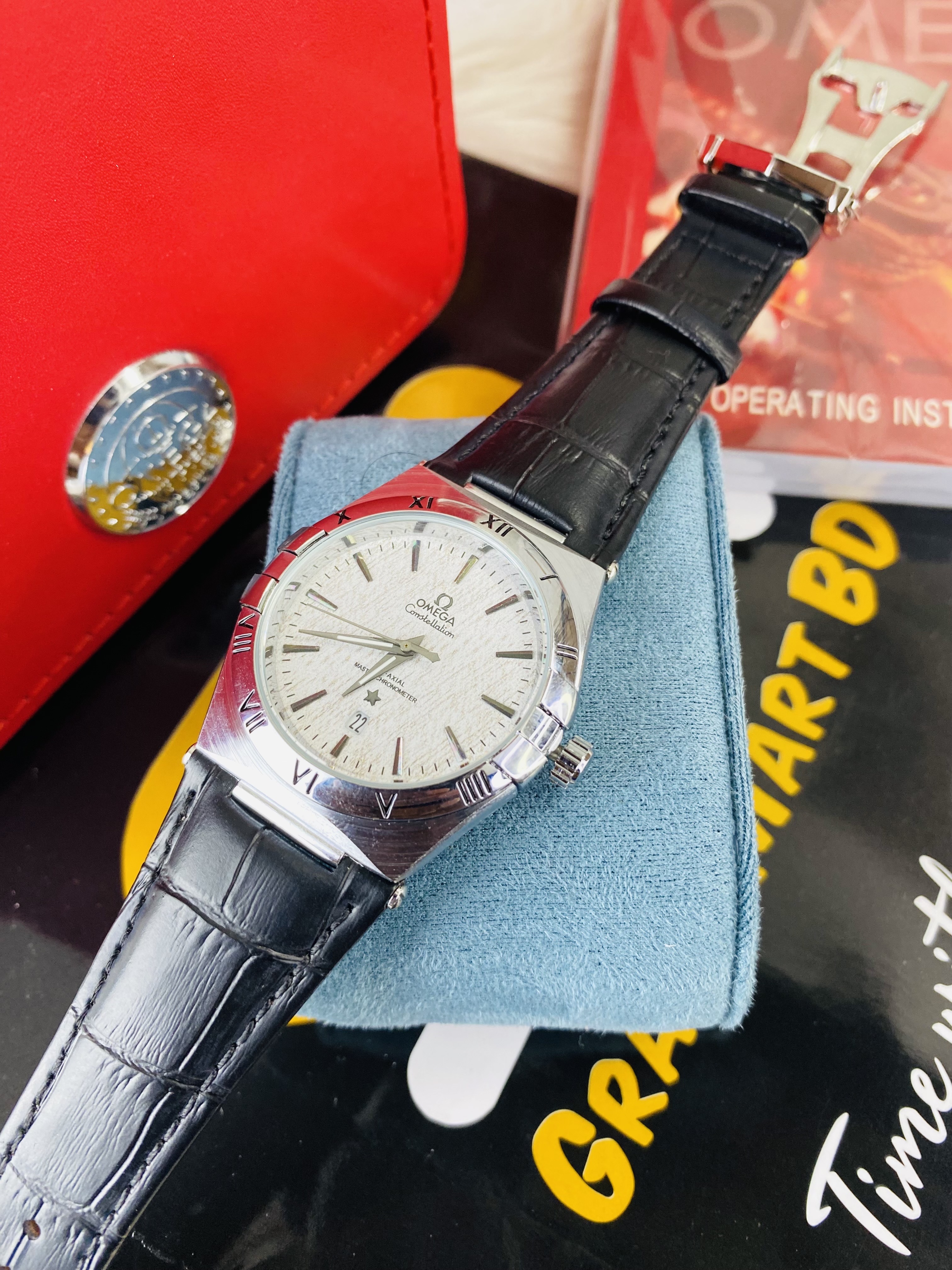 Omega constellation white dial sweep movement_img_1