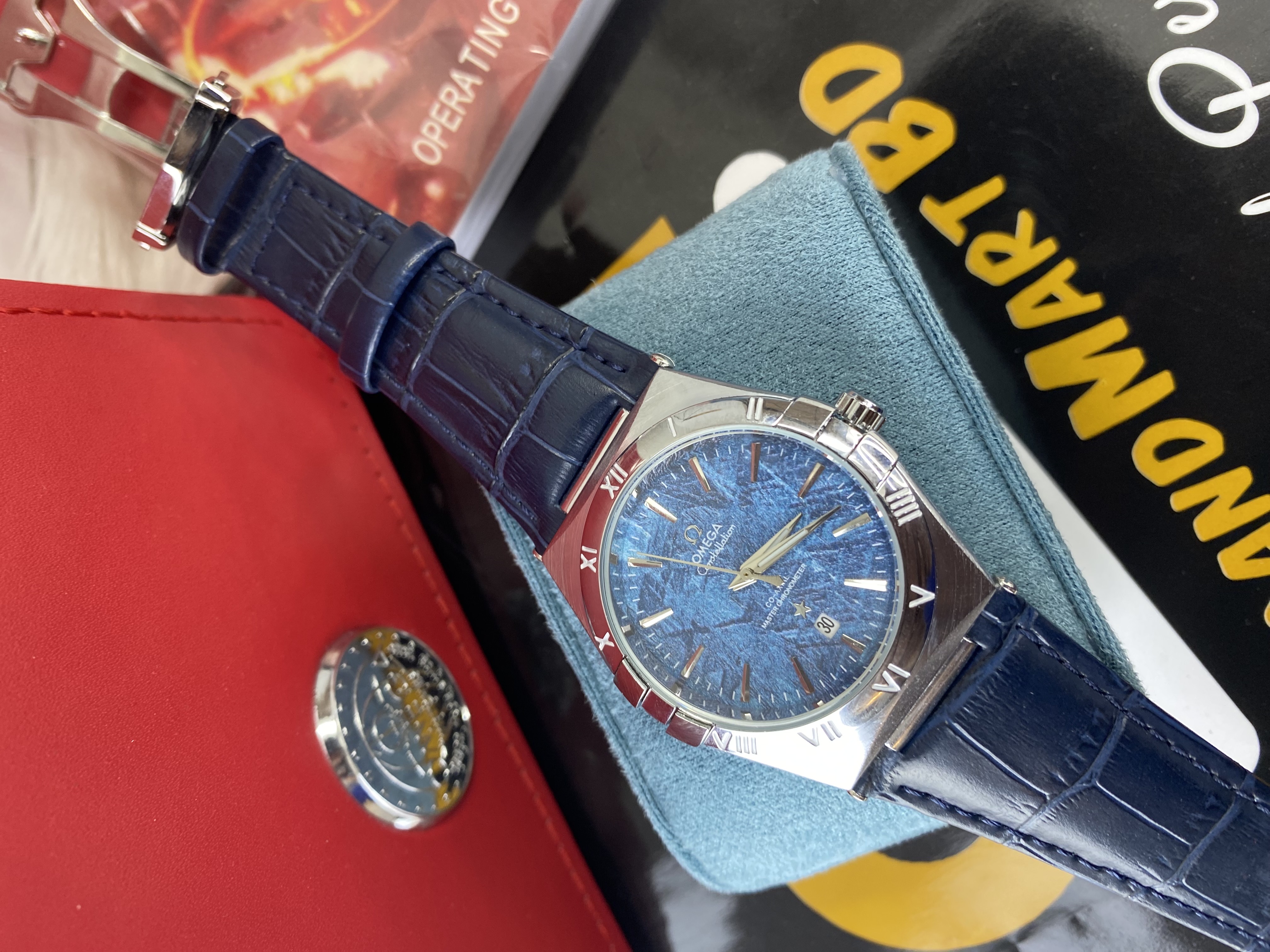 Omega constellation blue dial sweep movement_img_0