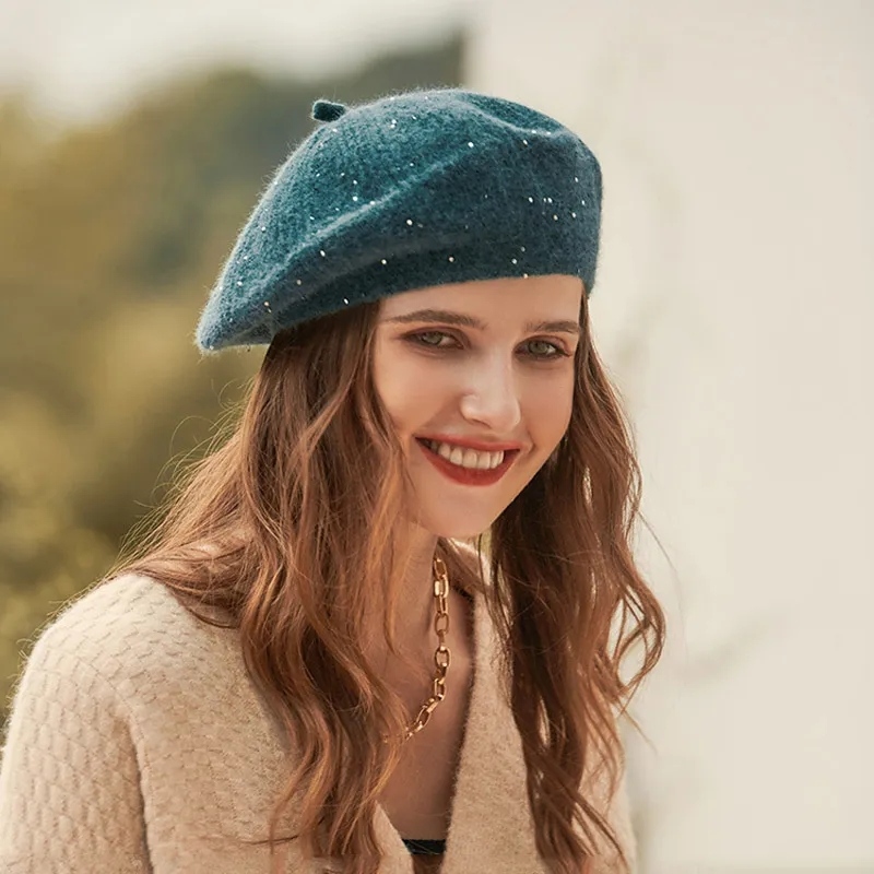 Stylish Sequined beret Hat_img_8
