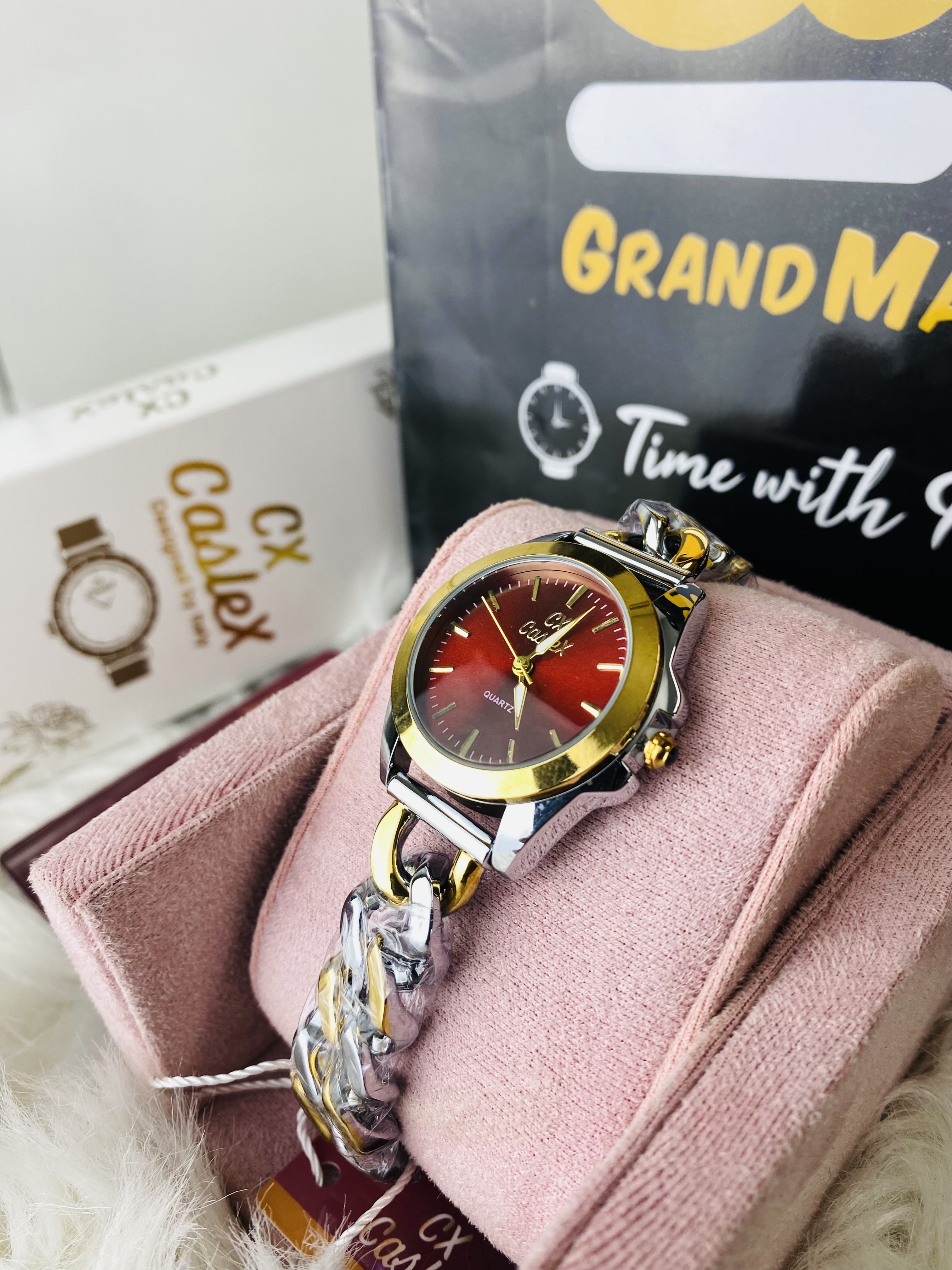 Caslex bracelet design red dial_img_1