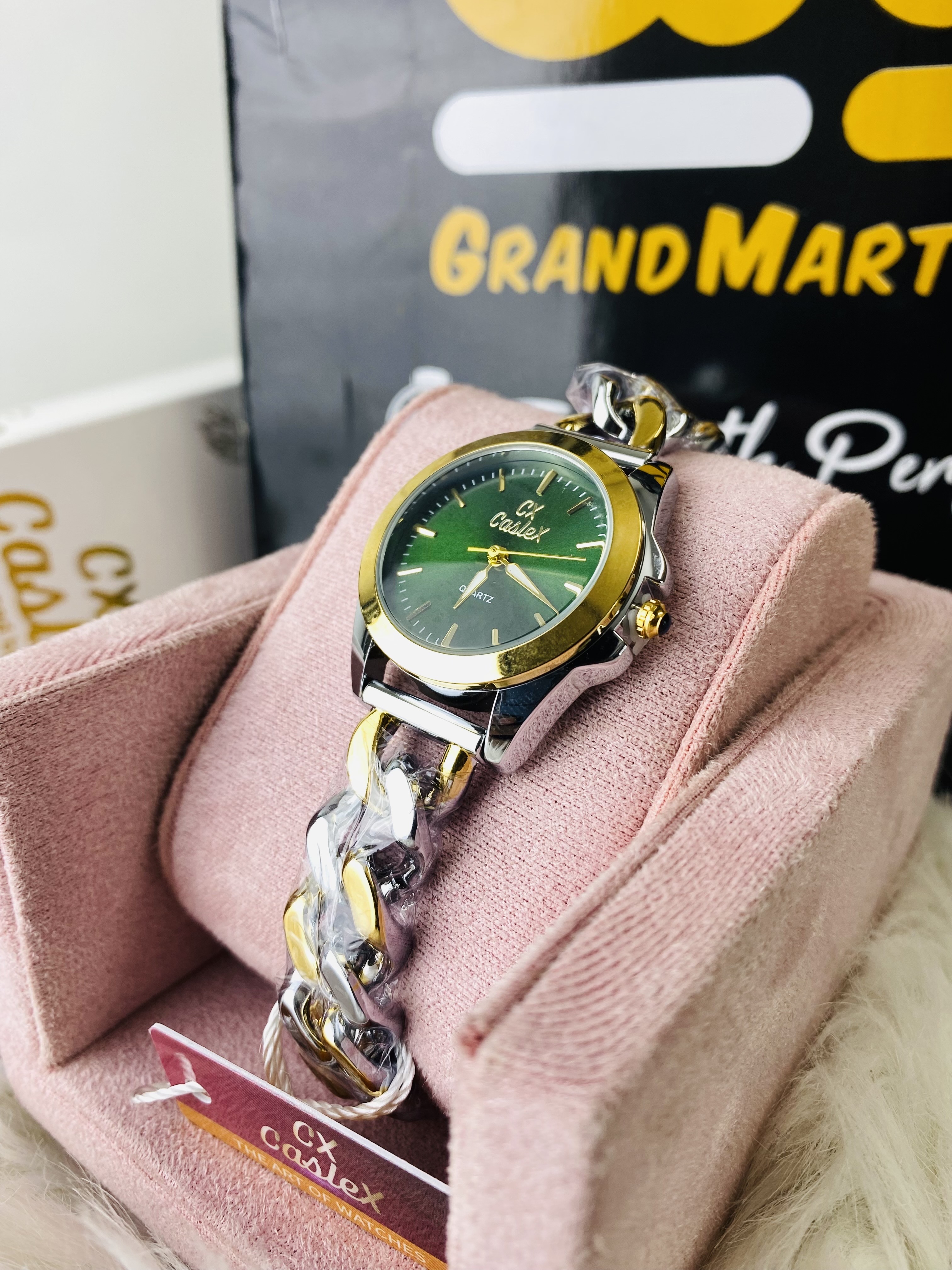 Caslex Bk954 bracelet design dial green