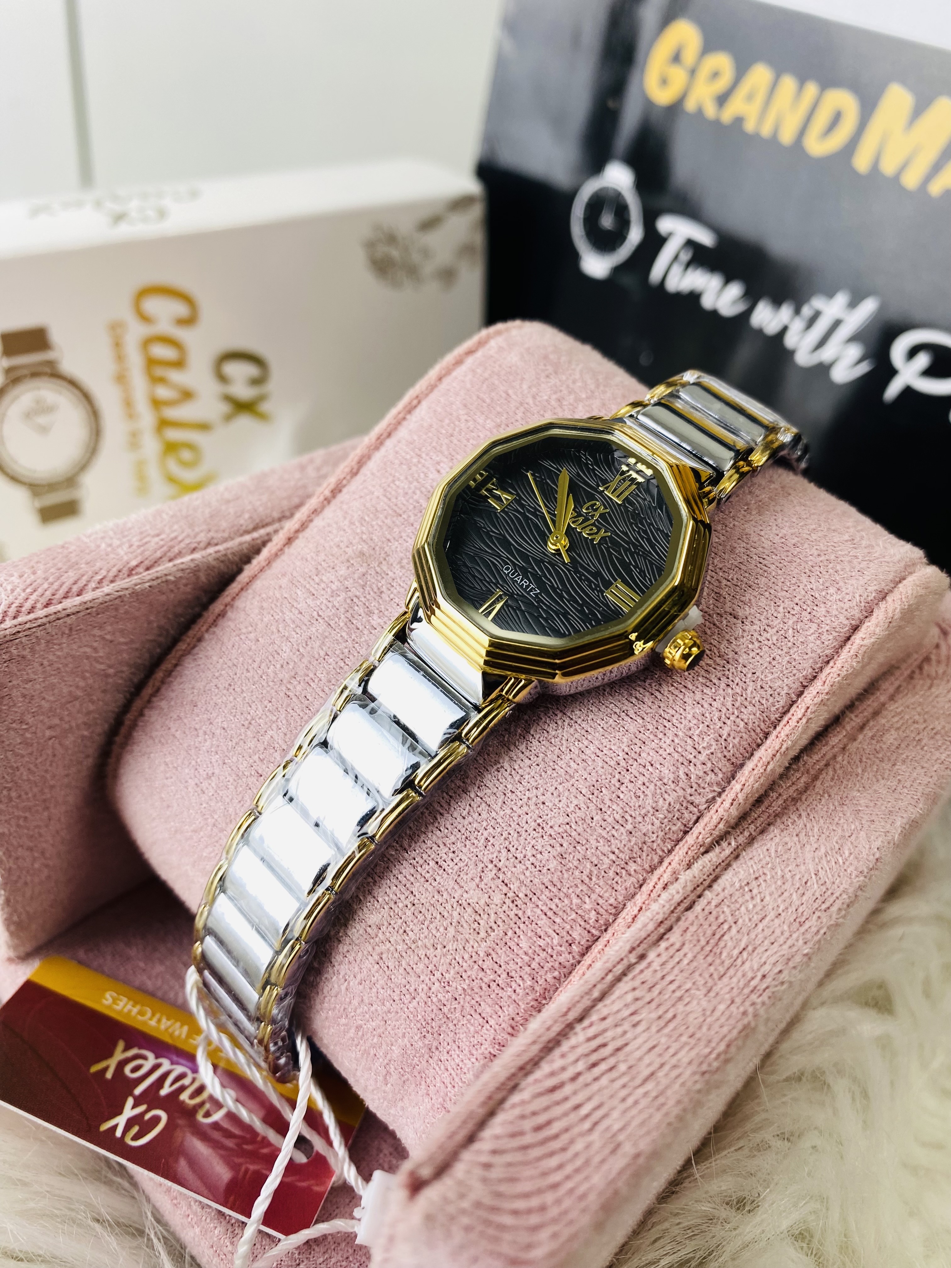 Caslex BK936 Uper dial black butterfly chain