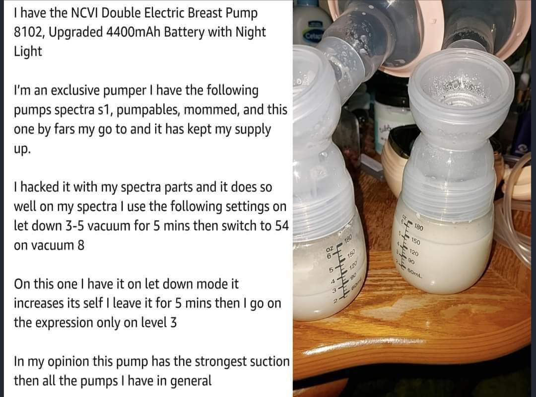 Ncvi Rechargable electric double breastpump. Model-8100_img_6