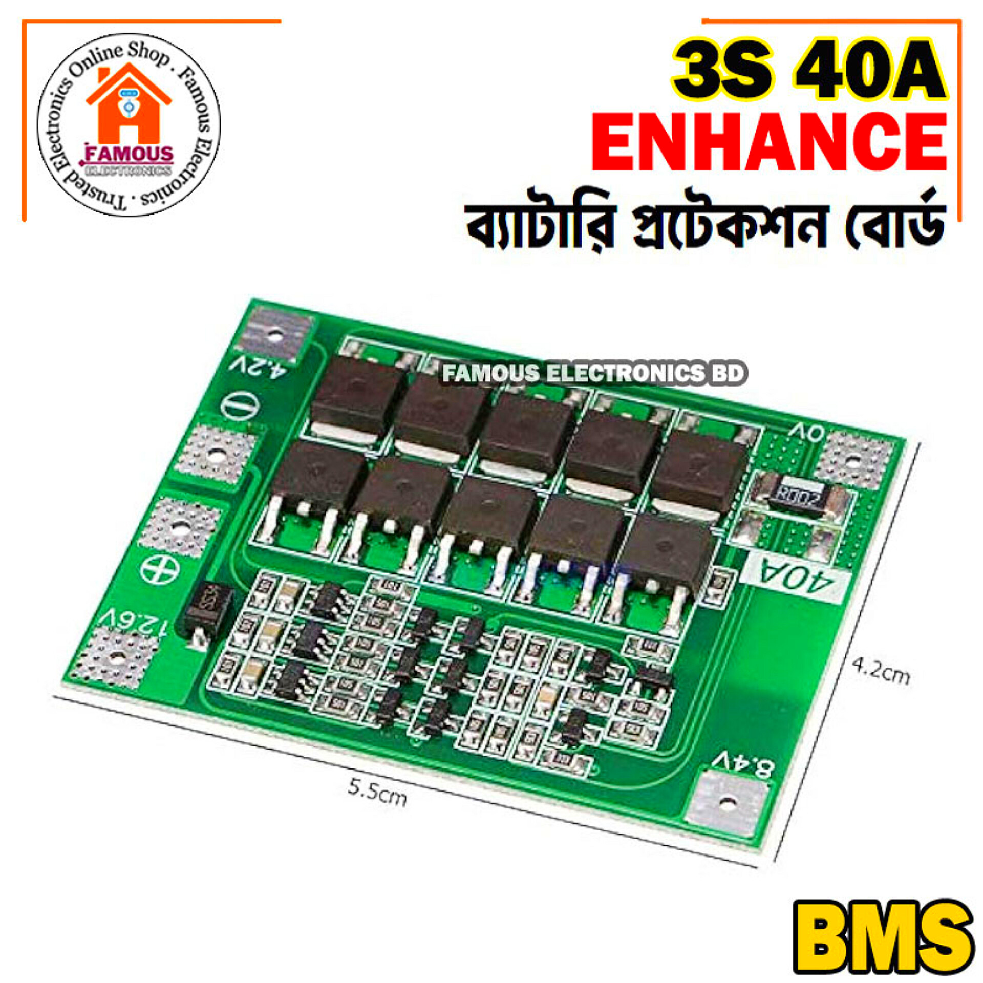 3S 40A Li-ion Lithium Battery Charger Protection Board BMS-1PCS_img_0