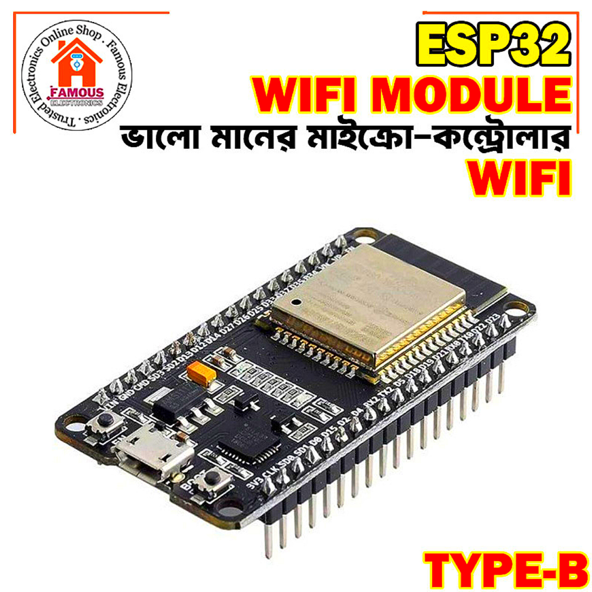 ESP32 DEVELOPMENT BOARD WIFI + BLUETOOTH 32BIT DUAL CORE 240MHZ PROCESSOR_img_1