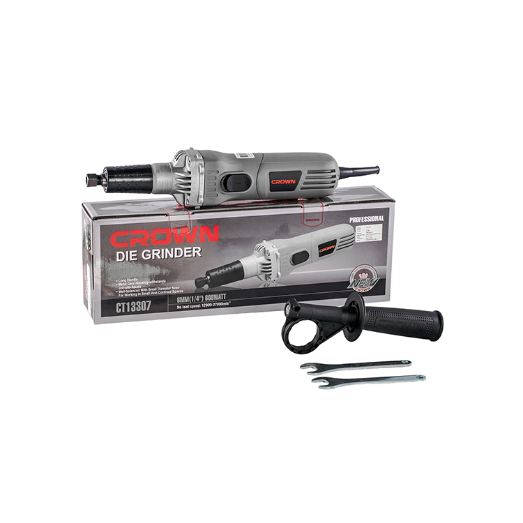 CROWN Professional Straight Die Grinder, Long neck, 600W, 6mm, 220-230V; Model: CT13307_img_1