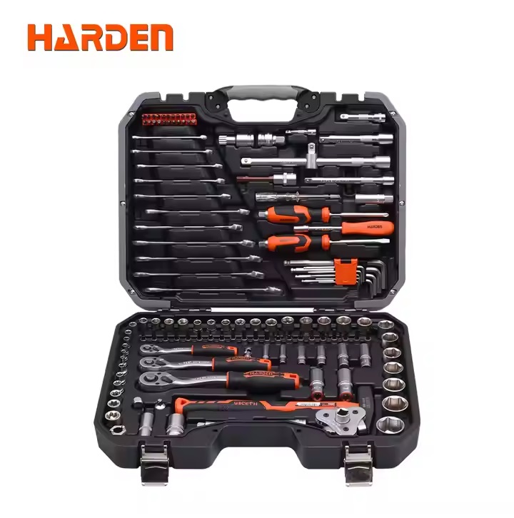 Harden 132Pcs 1/2, 3/8 & 1/4 inch Dr. Socket set Car Repairing Hand Tool Kit Auto Tool Sets 510822