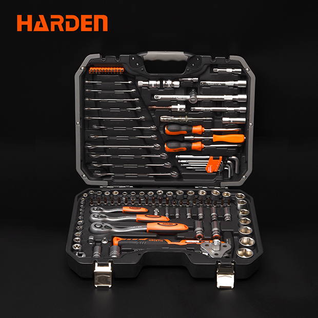 Harden 132Pcs 1/2, 3/8 & 1/4 inch Dr. Socket set Car Repairing Hand Tool Kit Auto Tool Sets 510822_img_1