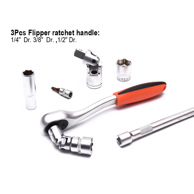 Harden 132Pcs 1/2, 3/8 & 1/4 inch Dr. Socket set Car Repairing Hand Tool Kit Auto Tool Sets 510822_img_5