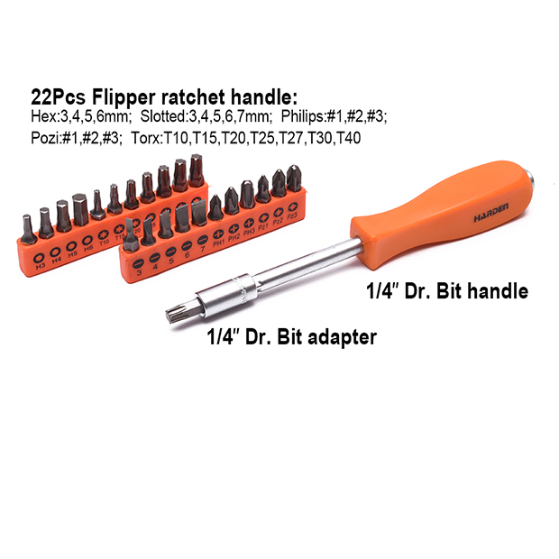 Harden 132Pcs 1/2, 3/8 & 1/4 inch Dr. Socket set Car Repairing Hand Tool Kit Auto Tool Sets 510822_img_6