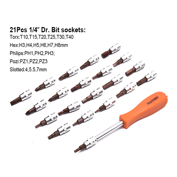 Harden 132Pcs 1/2, 3/8 & 1/4 inch Dr. Socket set Car Repairing Hand Tool Kit Auto Tool Sets 510822_img_7