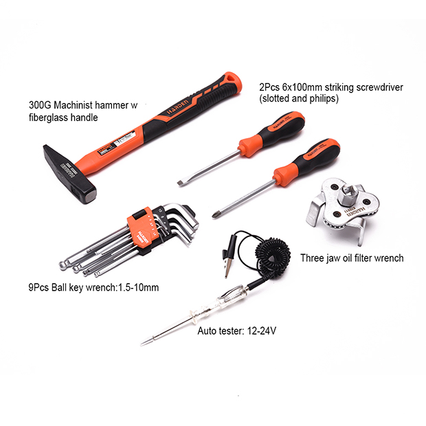 Harden 132Pcs 1/2, 3/8 & 1/4 inch Dr. Socket set Car Repairing Hand Tool Kit Auto Tool Sets 510822_img_8