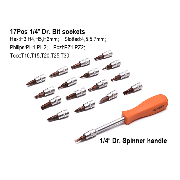 HARDEN 94PCS 1/2 & 1/4 inch DR. Socket Set Auto Tools Set 510694_img_3
