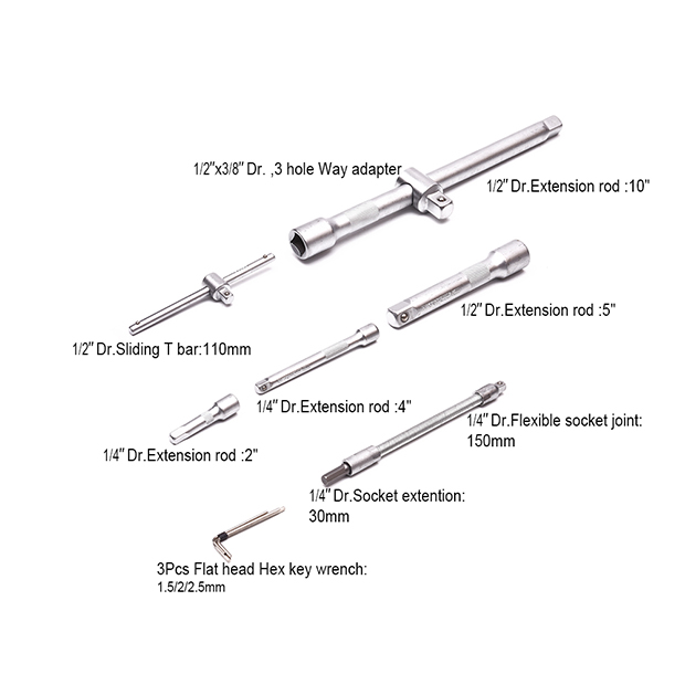 HARDEN 94PCS 1/2 & 1/4 inch DR. Socket Set Auto Tools Set 510694_img_7