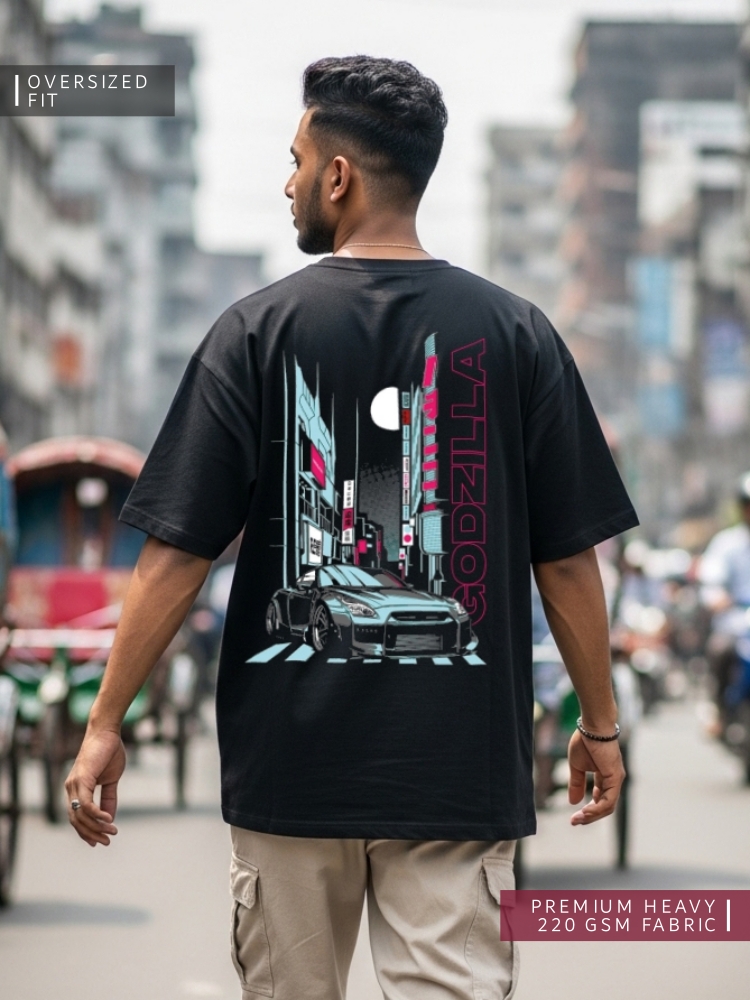 OS08 GTR Godzilla R35 Oversized T-shirt_img_0