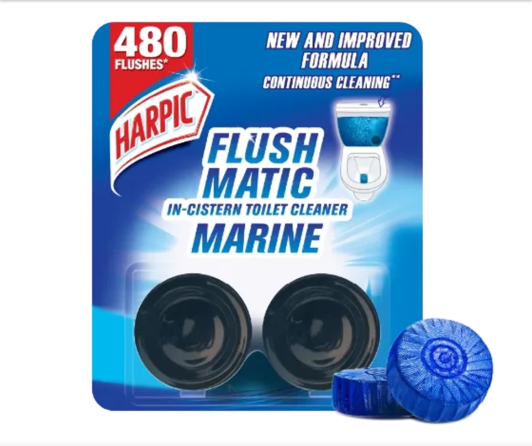 Harpic Flush Matic Marine In Cistern Toilet Cleaner 2X50gm_img_0