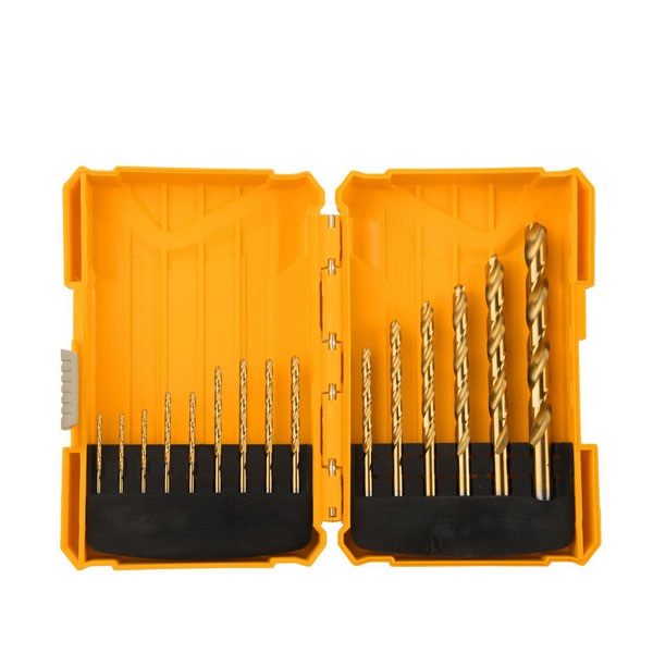 TOLSEN 15pcs HSS M2 Twist Drill Bits Set For Stainless or Metal ( HSS Fractional Jobber Length Drill Bits Set ) (1/16" to 3/8")  75100
