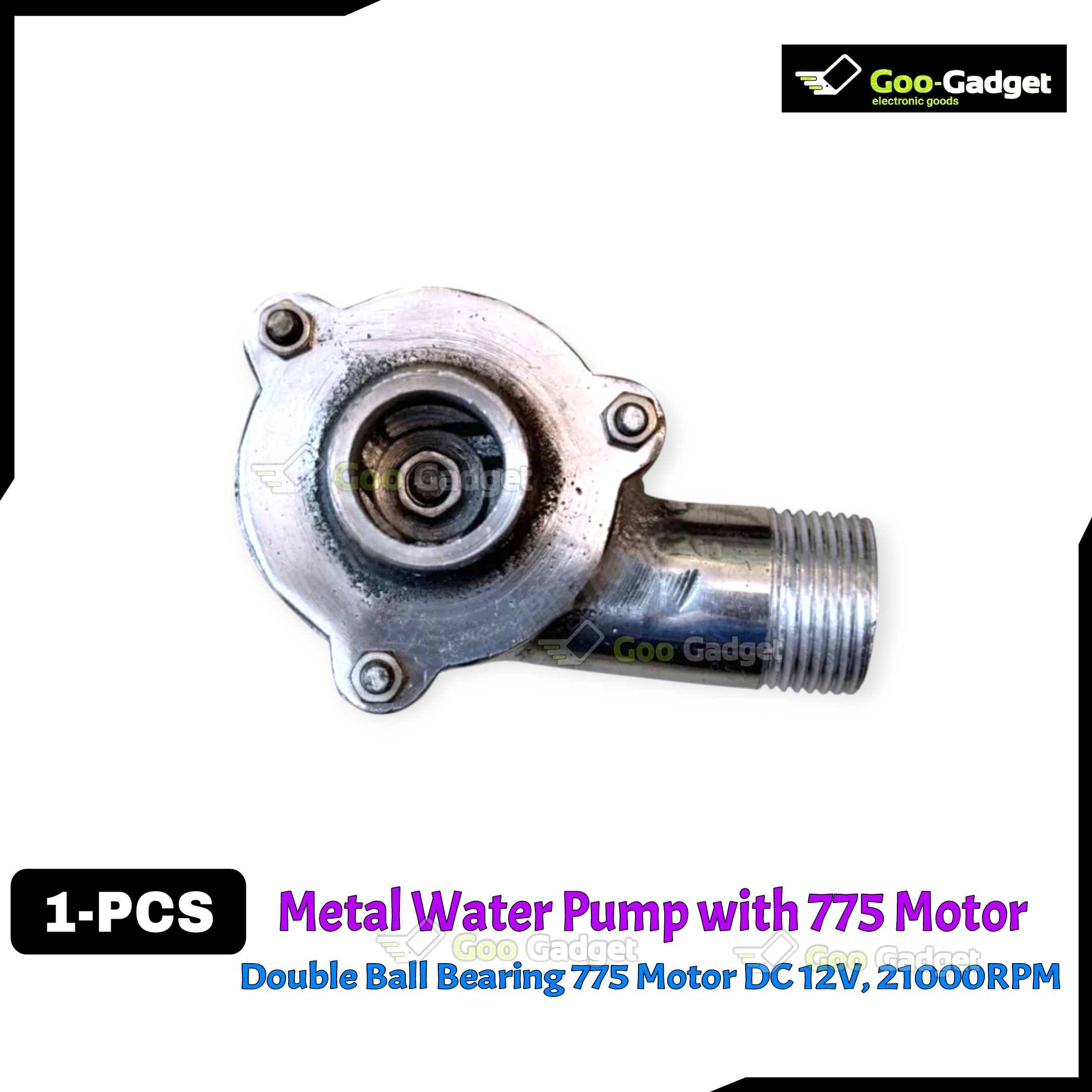 Metal Water Pump Kit with 775 Motor | 12V DC, 21000RPM | Double Ball Bearing Upgrade_img_1