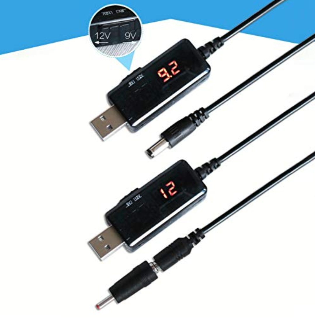 USB to 9V / 12V Step-Up Converter Cable | 5V to 9V/12V DC Voltage Booster Regulator