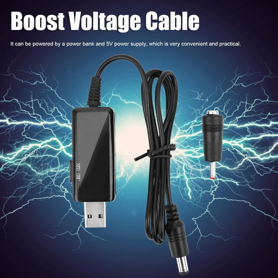 USB to 9V / 12V Step-Up Converter Cable | 5V to 9V/12V DC Voltage Booster Regulator_img_5