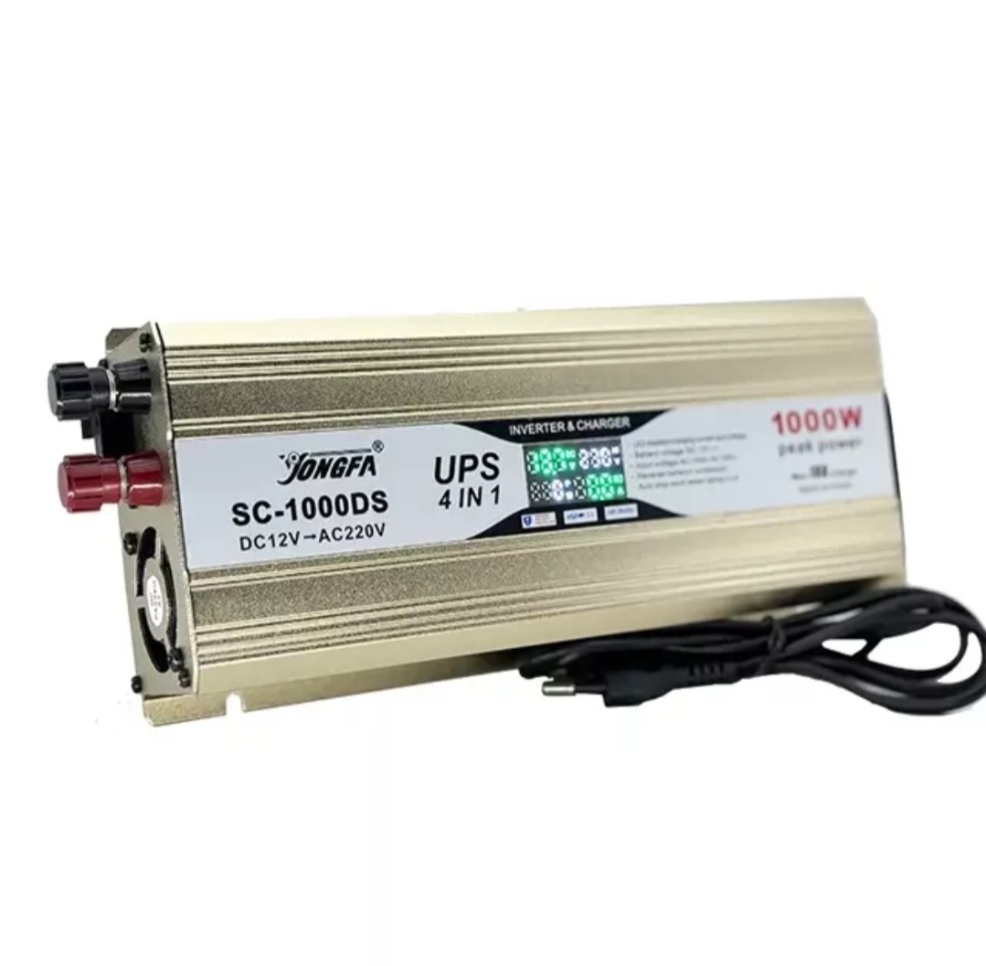 Yongfa Digital 4-in-1 Inverter & Charger | 1000W IPS UPS SC-1000DS with Display