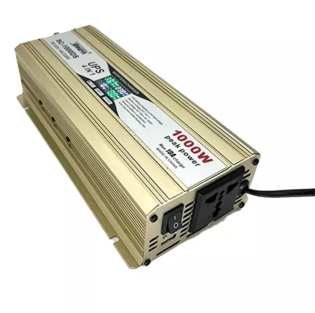 Yongfa Digital 4-in-1 Inverter & Charger | 1000W IPS UPS SC-1000DS with Display_img_2