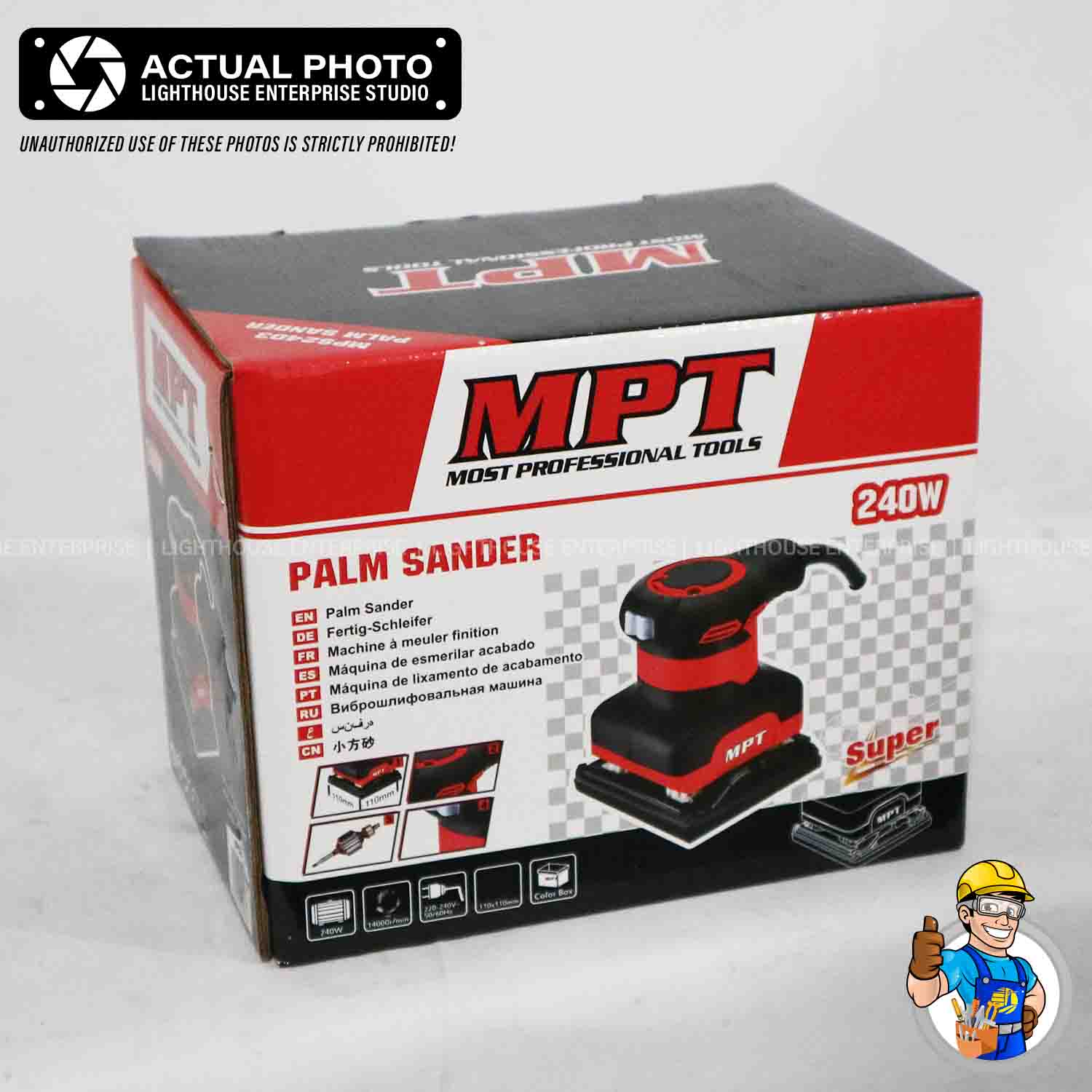 MPT ,MPS2403, Palm Sander, 240W, Base Size : 110x110mm, Model: MPS2403_img_1