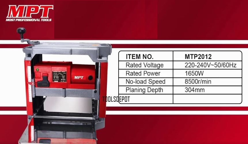 MPT MTP2012 Thikness Planer, 1650w, Planning Depth : 304mm / 12", Model: MTP2012_img_2