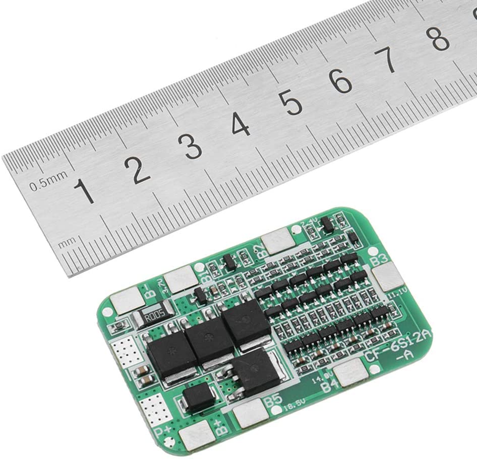 6S 12A 24V BMS Protection Board for 6-Pack 18650 Li-ion Battery Cells with Overcharge and Discharge Protection_img_1