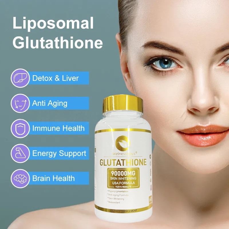 Wellness Ways Skin Whitening Glutathione 90000mg 60 Capsules - Made in USA_img_1