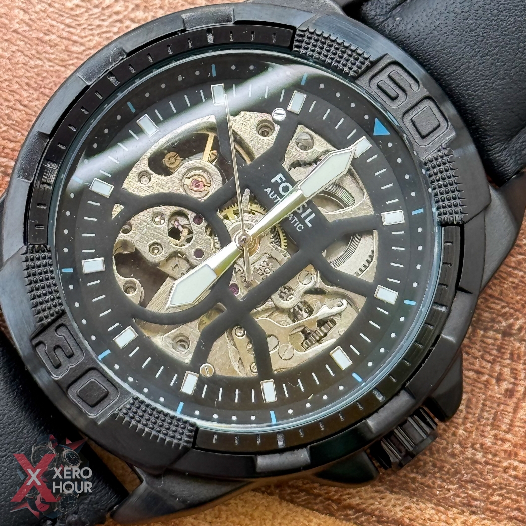 Fossil Skeleton | SS body Mattel black | Automatic Movement | Small Dial_img_2