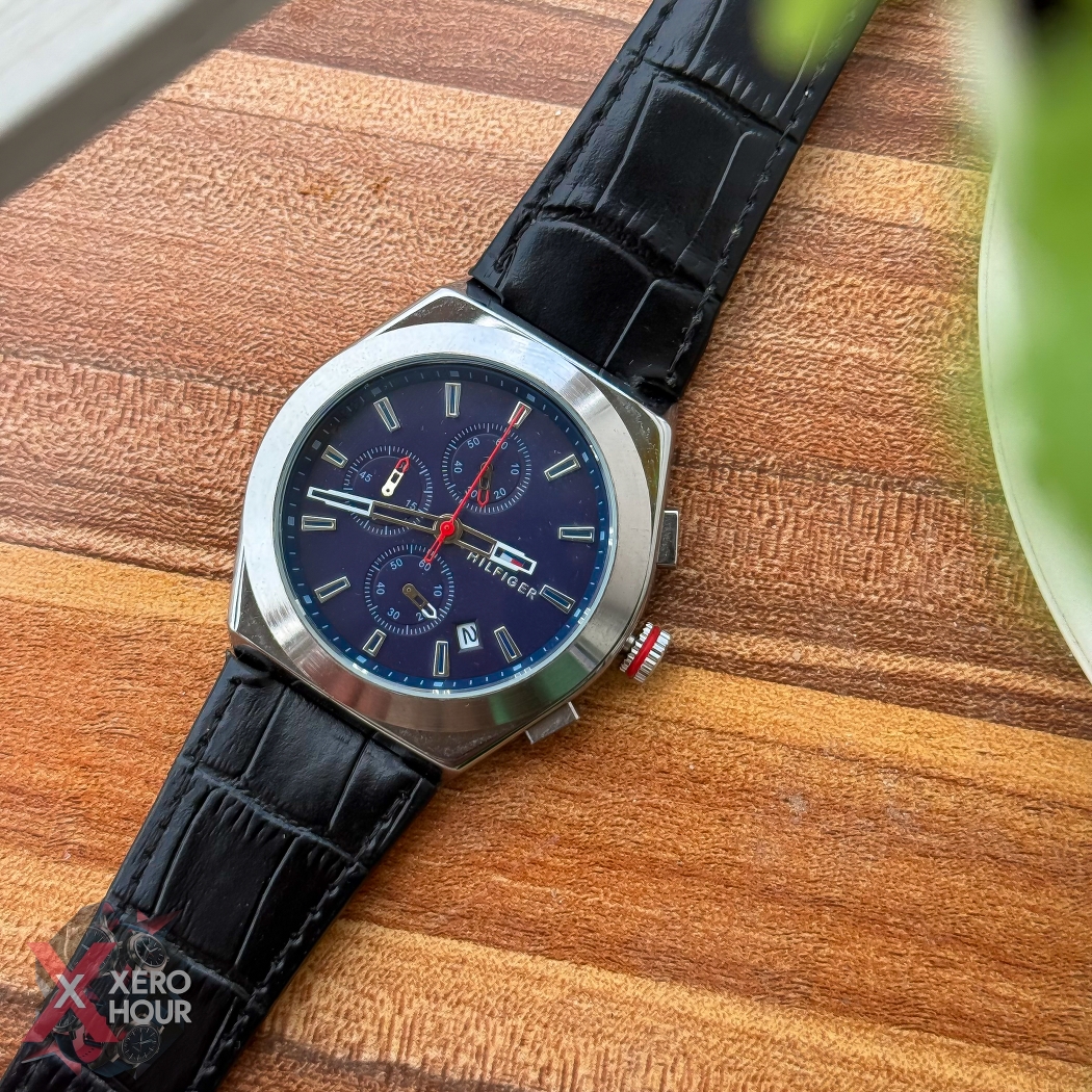 Tommy hilfiger Chronograph | Crocodial Leather | Blue Dial_img_3