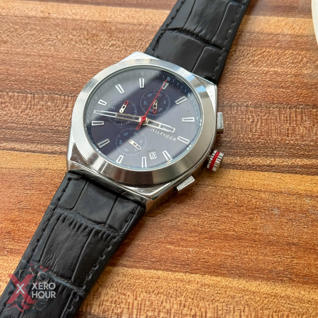 Tommy hilfiger Chronograph | Crocodial Leather | Blue Dial_img_4