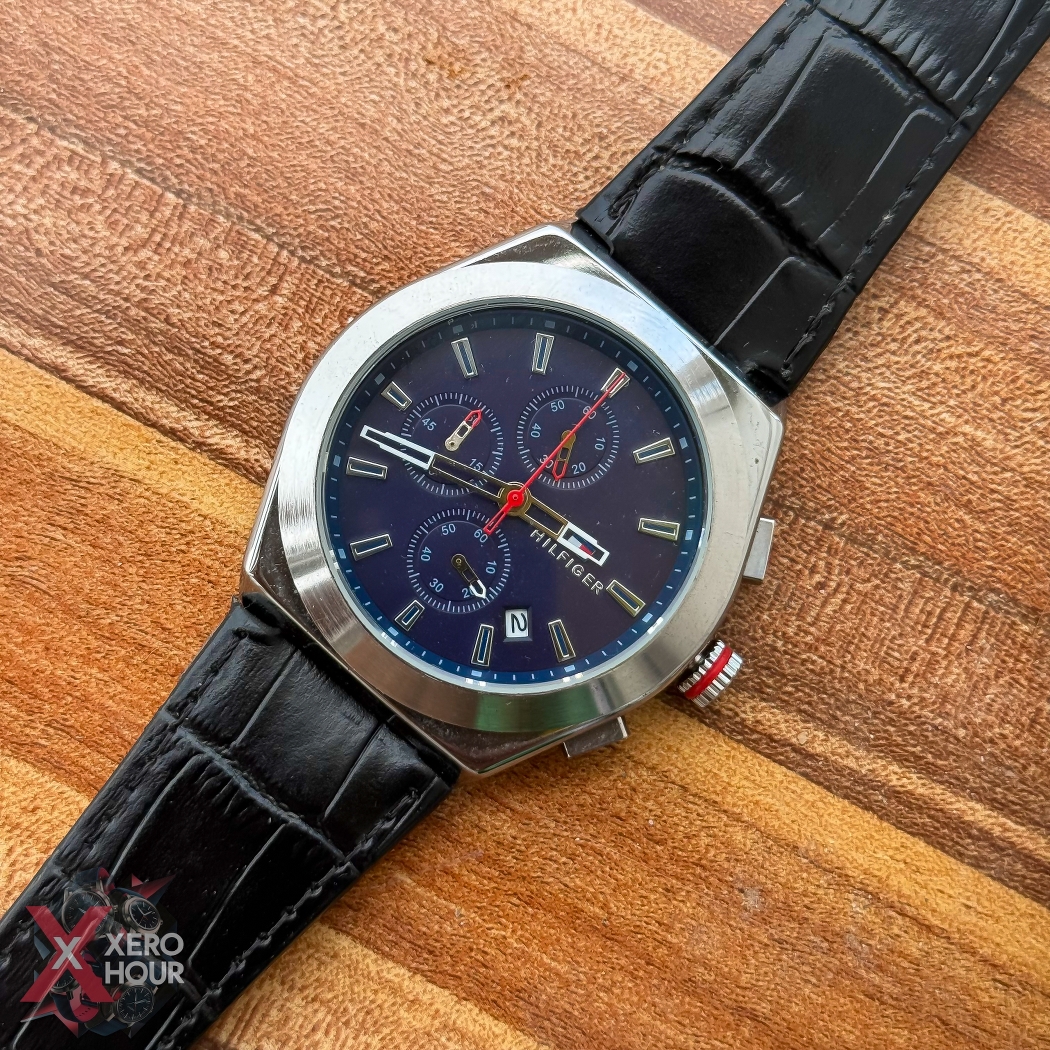 Tommy hilfiger Chronograph | Crocodial Leather | Blue Dial_img_5
