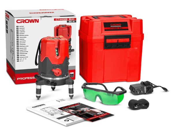 CROWN CT44022 Professional Laser Level, 1V1H1D, 30m, ±1mm; CT44022_img_1