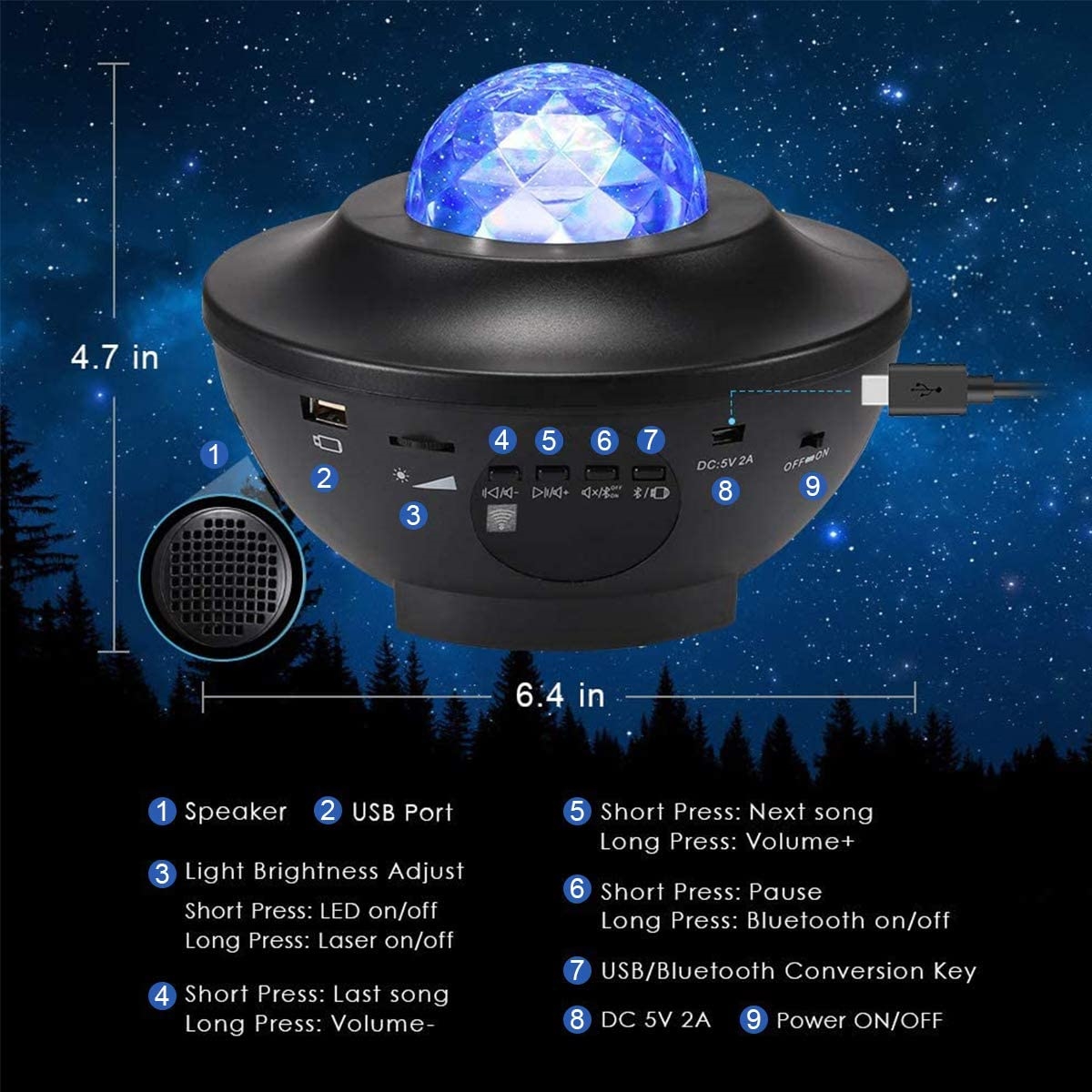 Galaxy Starry Sky LED Projector_img_1
