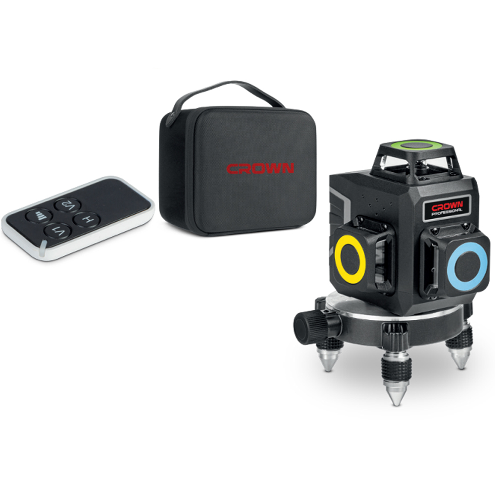 CROWN CT44088 Professional Laser Level, 3x360°, 10m, ±3mm; CT44088-R TB