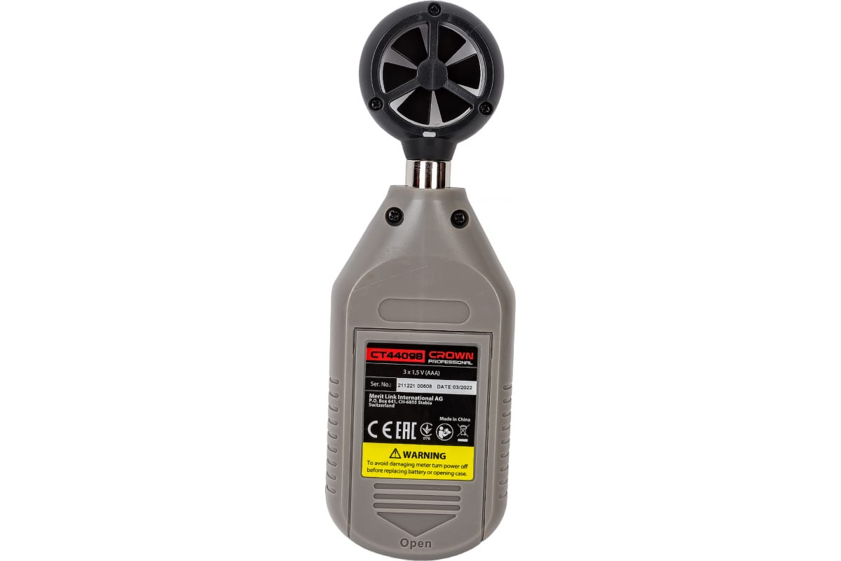 CROWN CT44098 Digital Anemometer, 0-30m/s; Model : CT44098_img_1