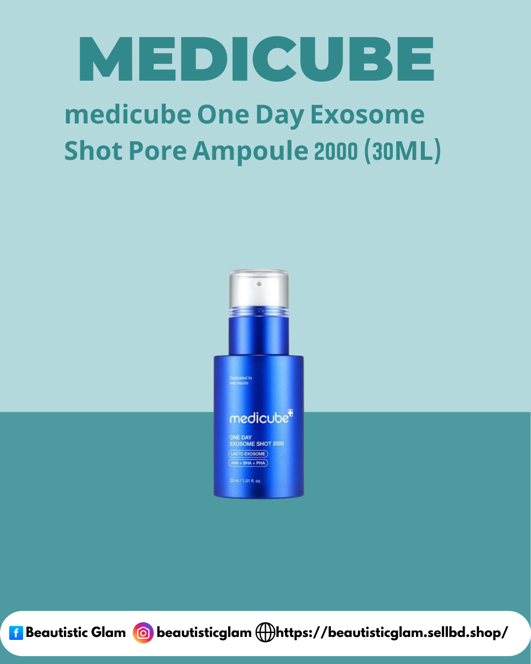 Medicube One Day Exosome Shot Pore Ampoule 2000 (30ML)