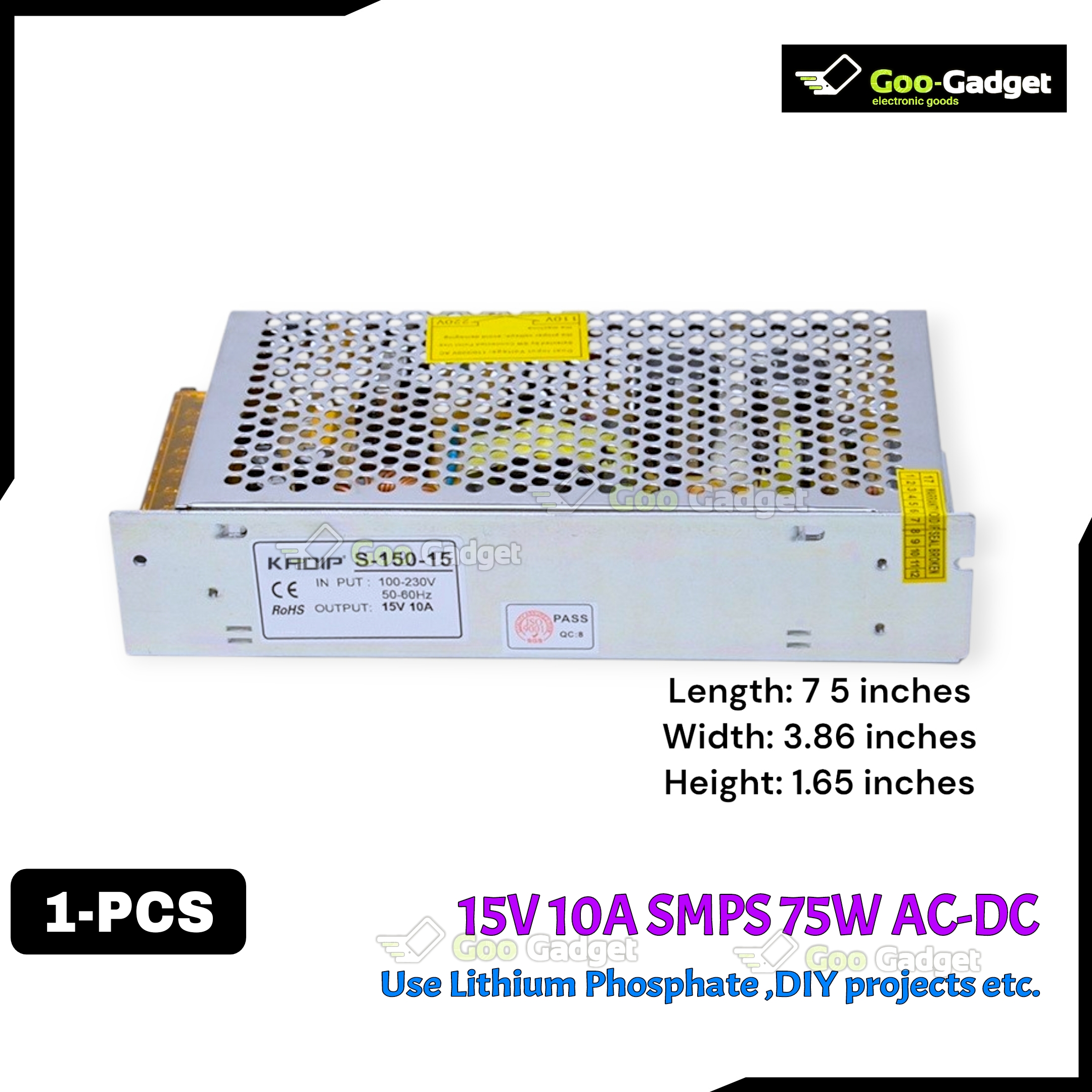 15V 10A 150W SMPS AC to DC Metal Power Supply – Industrial Grade_img_1