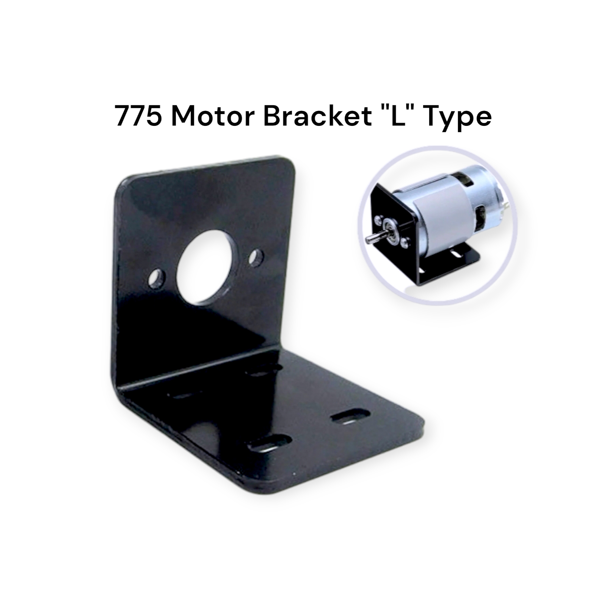 L Type Motor Bracket for 775 DC Motor – Heavy Duty Steel Mounting Clamp