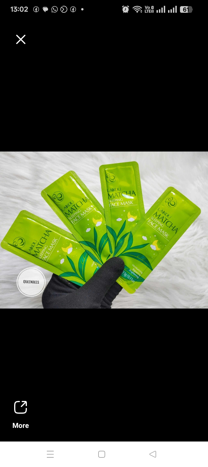 Laikou Matcha Sleeping Face Mask